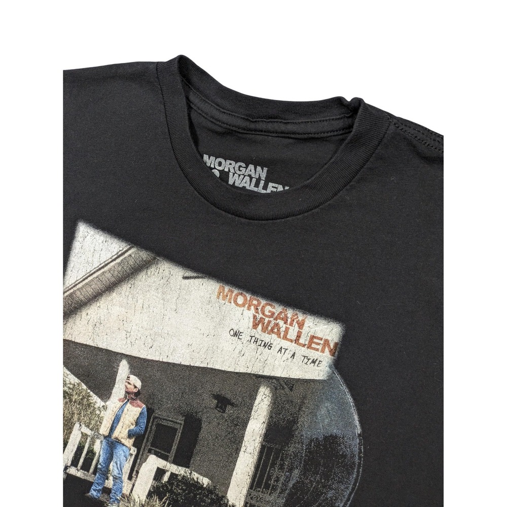 Morgan Wallen Shirt Mens Large Black One Thing At A Time Graphic Tee Music